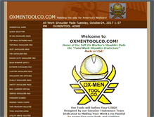 Tablet Screenshot of oxmentoolco.com